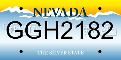 GGH2182 Nevada License Plate