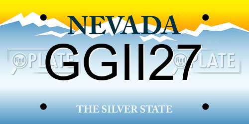 GGII27 Nevada License Plate