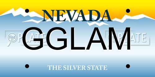 GGLAM Nevada License Plate