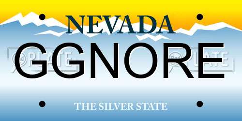 GGNORE Nevada License Plate