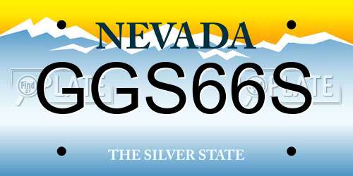 GGS66S Nevada License Plate