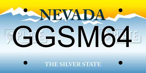 GGSM64 Nevada License Plate