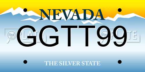 GGTT99 Nevada License Plate
