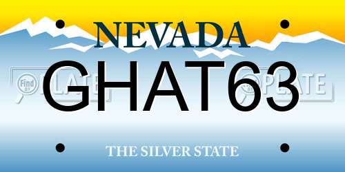 GHAT63 Nevada License Plate