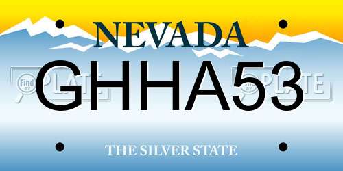 GHHA53 Nevada License Plate