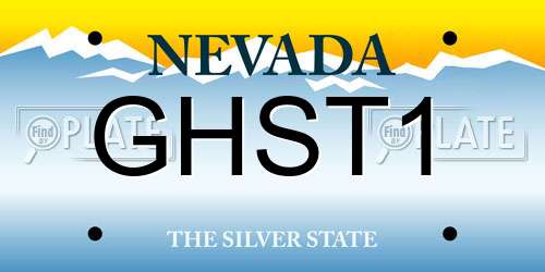 GHST1 Nevada License Plate