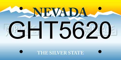 GHT5620 Nevada License Plate