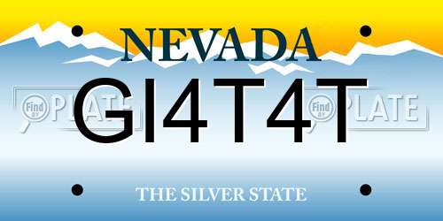 GI4T4T Nevada License Plate