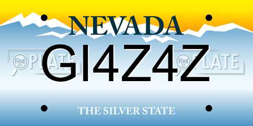 GI4Z4Z Nevada License Plate