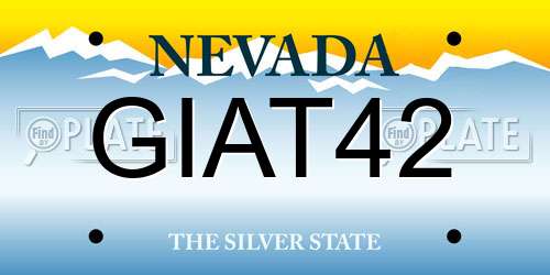 GIAT42 Nevada License Plate