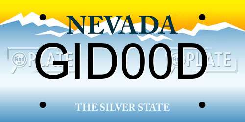 GID00D Nevada License Plate