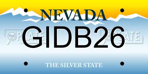GIDB26 Nevada License Plate