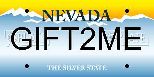 GIFT2ME Nevada License Plate