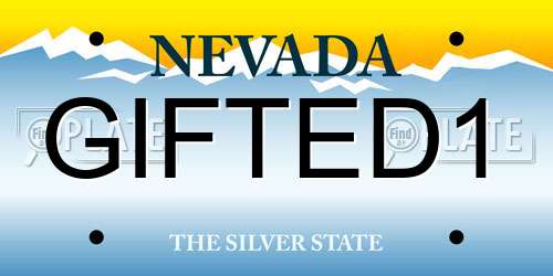 GIFTED1 Nevada License Plate