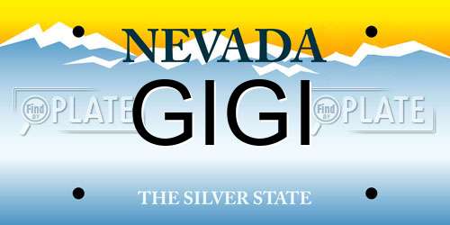 GIGI Nevada License Plate