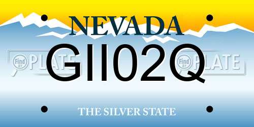 GII02Q Nevada License Plate