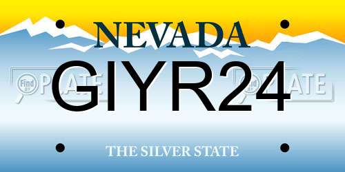 GIYR24 Nevada License Plate