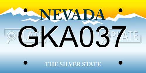 GKA037 Nevada License Plate