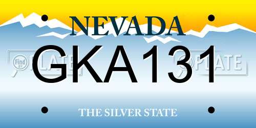GKA131 Nevada License Plate