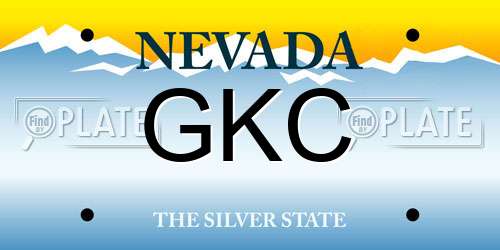 GKC Nevada License Plate