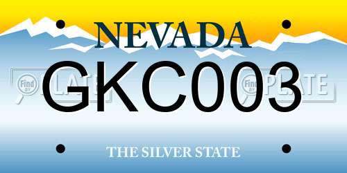 GKC003 Nevada License Plate