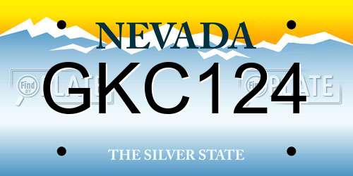 GKC124 Nevada License Plate