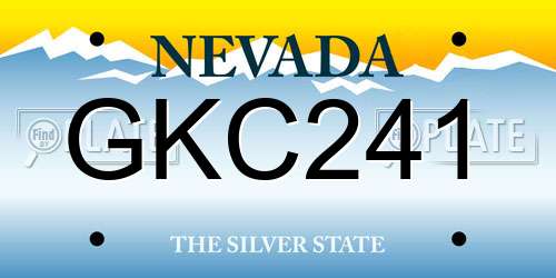 GKC241 Nevada License Plate