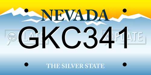 GKC341 Nevada License Plate