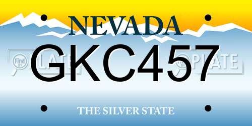 GKC457 Nevada License Plate
