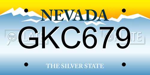 GKC679 Nevada License Plate