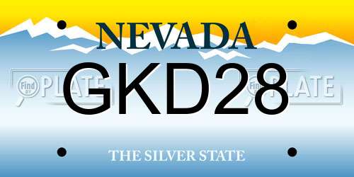 GKD28 Nevada License Plate
