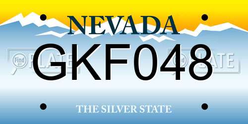 GKF048 Nevada License Plate