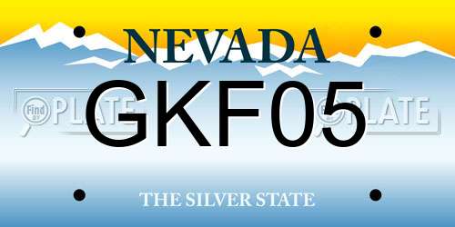 GKF05 Nevada License Plate