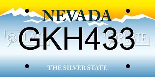 GKH433 Nevada License Plate
