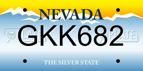 GKK682 Nevada License Plate