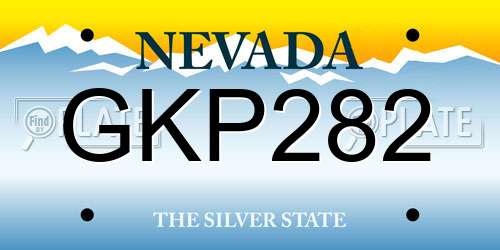 GKP282 Nevada License Plate