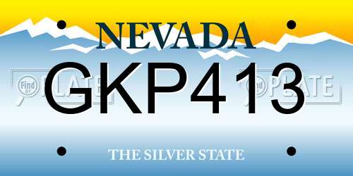 GKP413 Nevada License Plate