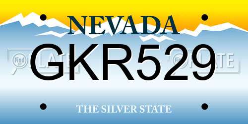 GKR529 Nevada License Plate