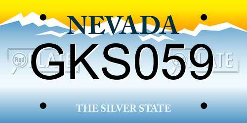 GKS059 Nevada License Plate