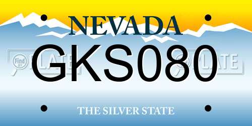 GKS080 Nevada License Plate