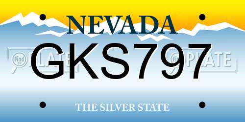 GKS797 Nevada License Plate