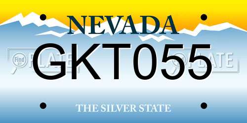 GKT055 Nevada License Plate