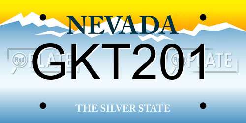 GKT201 Nevada License Plate