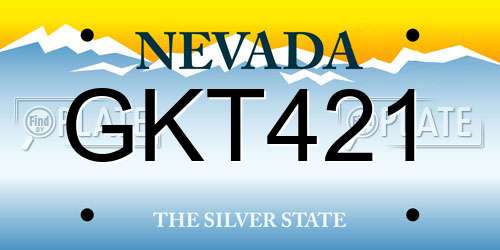 GKT421 Nevada License Plate