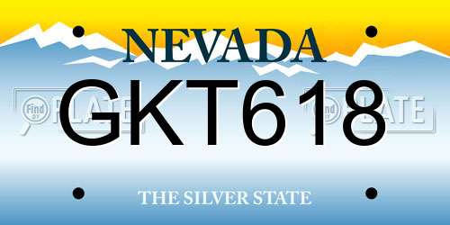 GKT618 Nevada License Plate