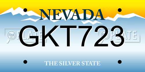 GKT723 Nevada License Plate