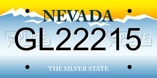 GL22215 Nevada License Plate