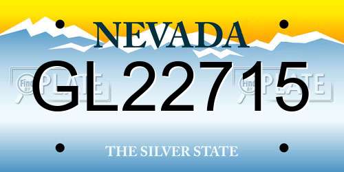 GL22715 Nevada License Plate