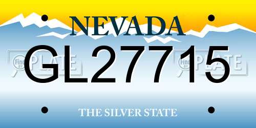 GL27715 Nevada License Plate