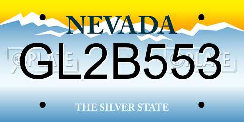GL2B553 Nevada License Plate